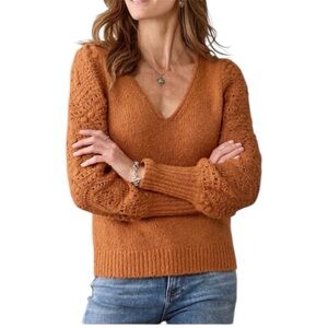 Sundance Yessica Sweater Spice Petite Merino Wool Blend NWT